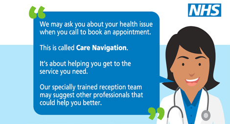 We may ask you about your health issue when you call to book an appointment